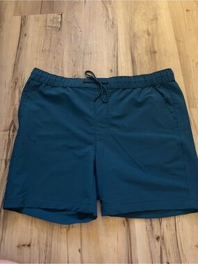 CO Men's Teal Swim Trunks with Drawstring Waist